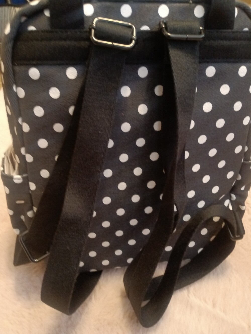 NWT Luv Betsey by Betsey Johnson "Percy" Polka Dot Mini Backpack - Picture 4 of 6